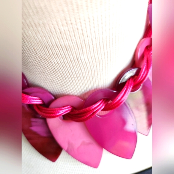 Pink Statement Necklace - Picture 4 of 10